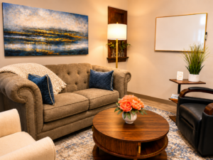 a photo of the inside of the inner peace counseling office